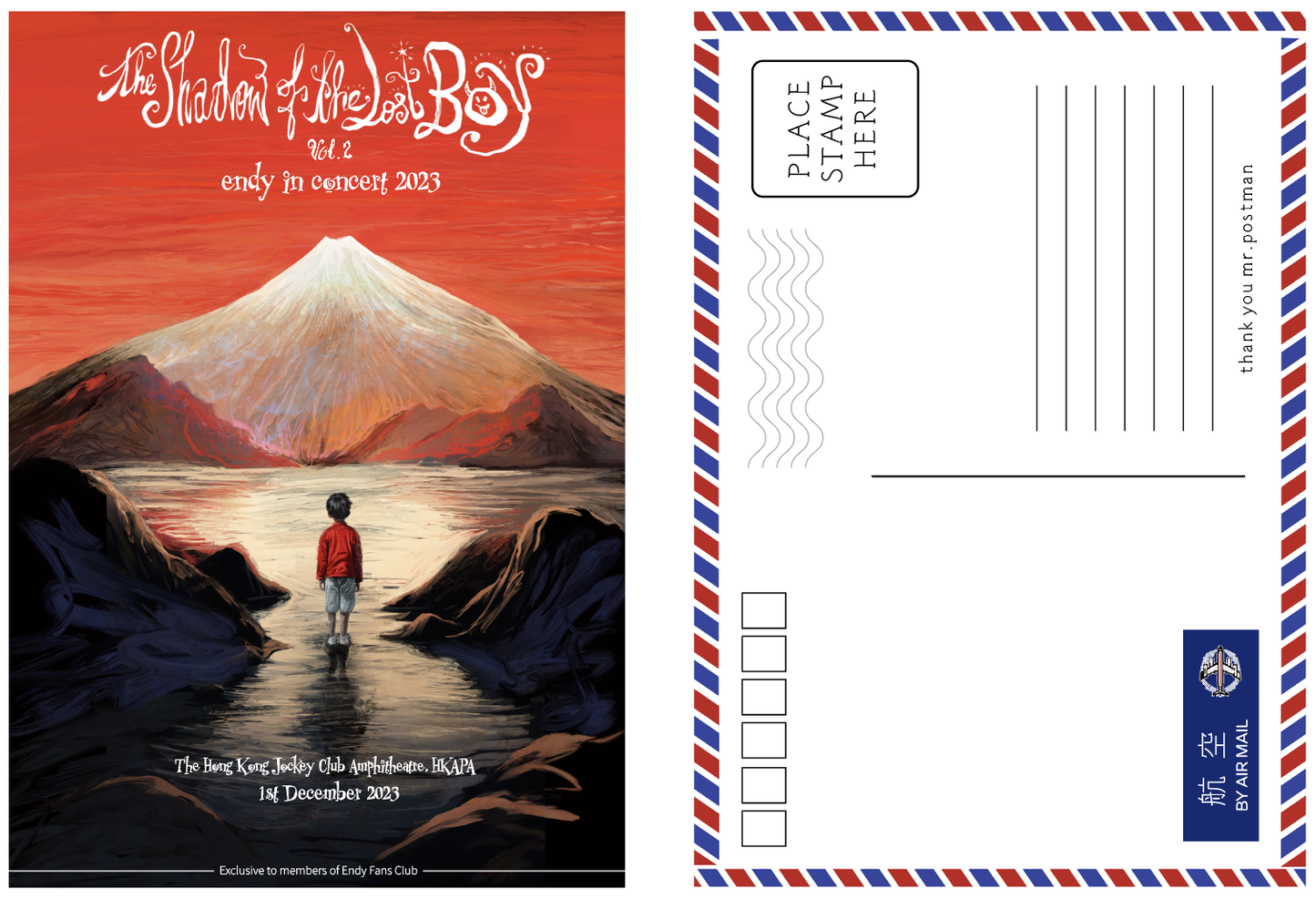 秘密部屋音樂會 Shadow of the Lost Boy Vol.2 Postcard 明信片