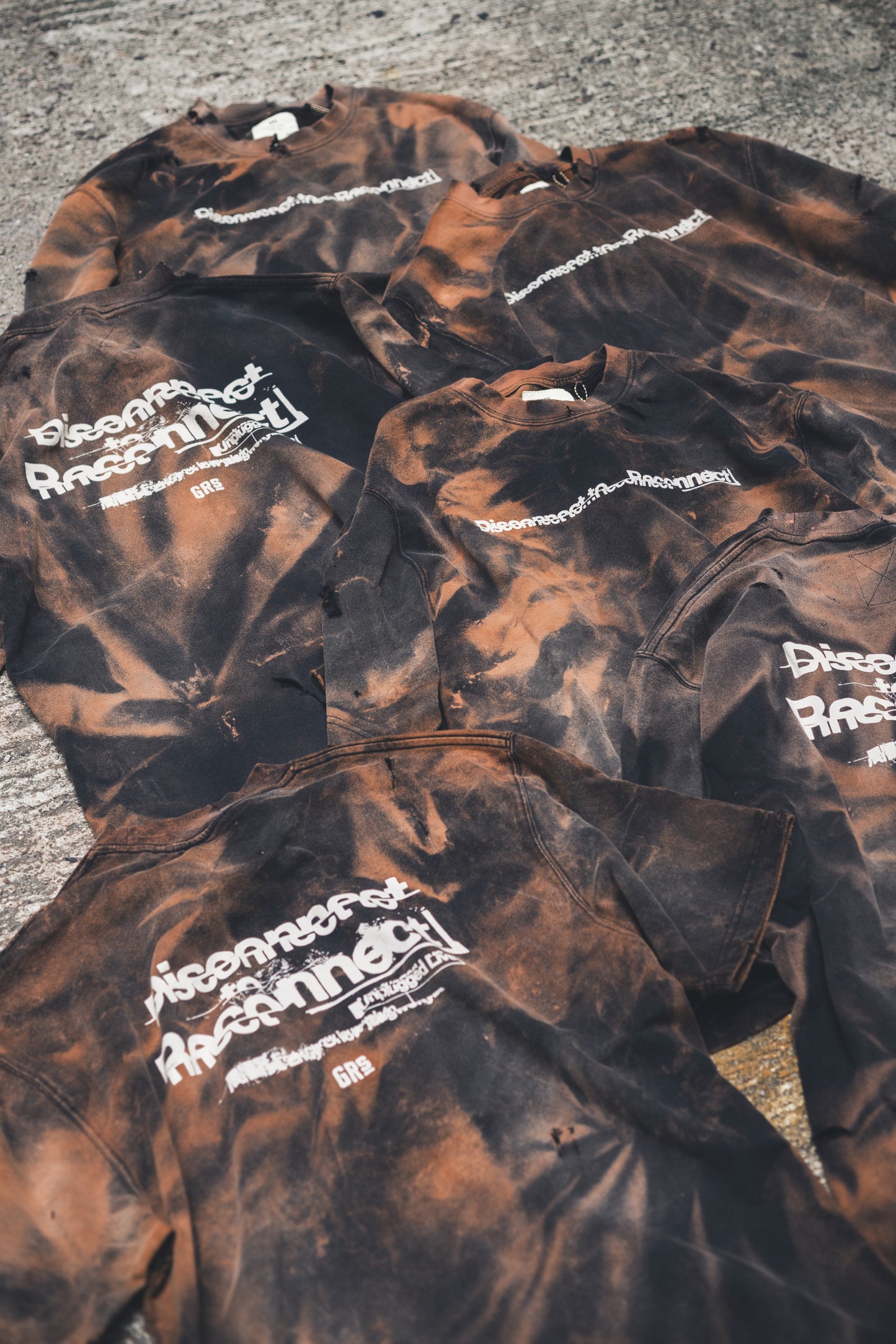 GRS X Disconnect to… Reconnect Themed Sunfaded Heavy Washed Tee