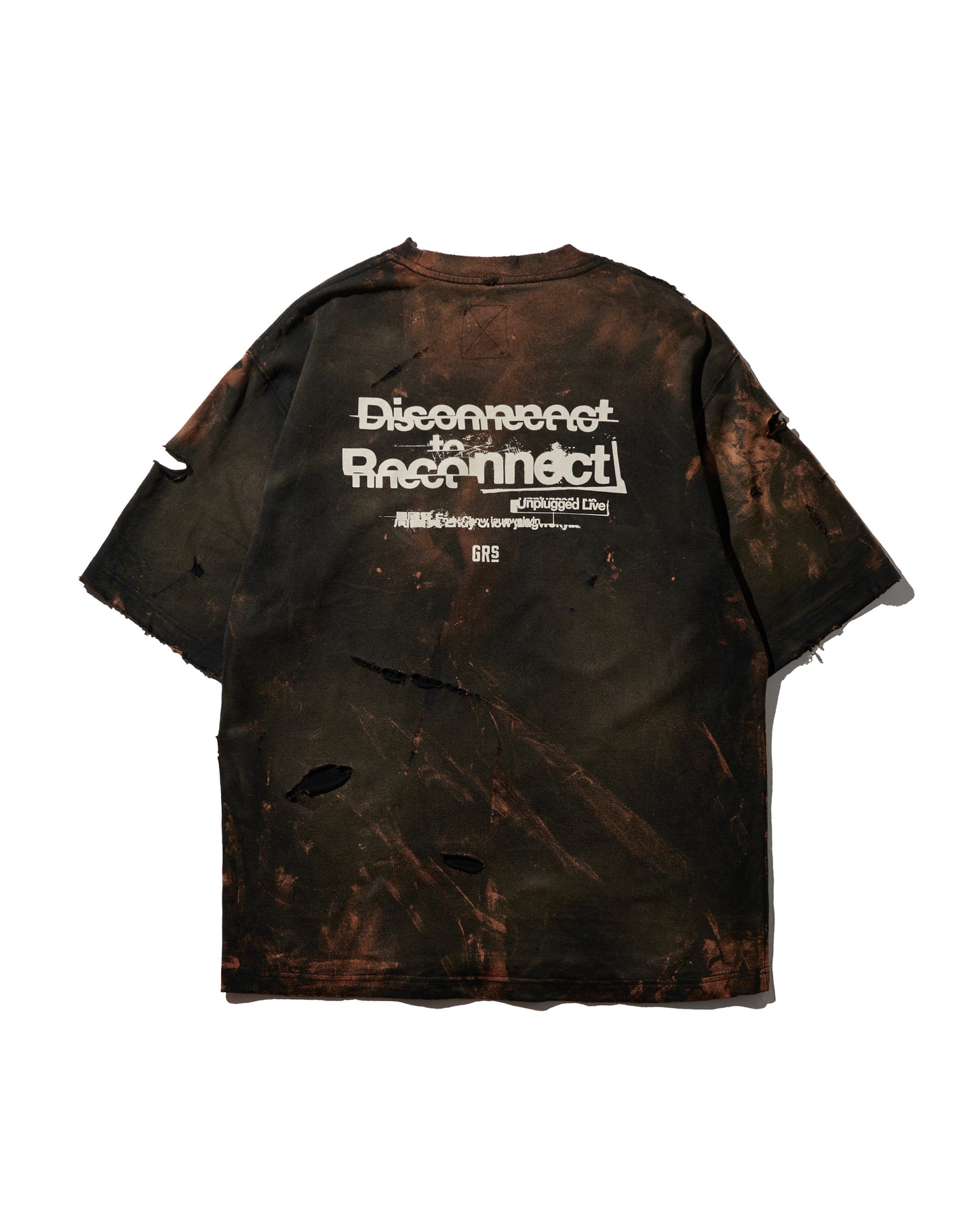 GRS X Disconnect to… Reconnect Themed Sunfaded Heavy Washed Tee
