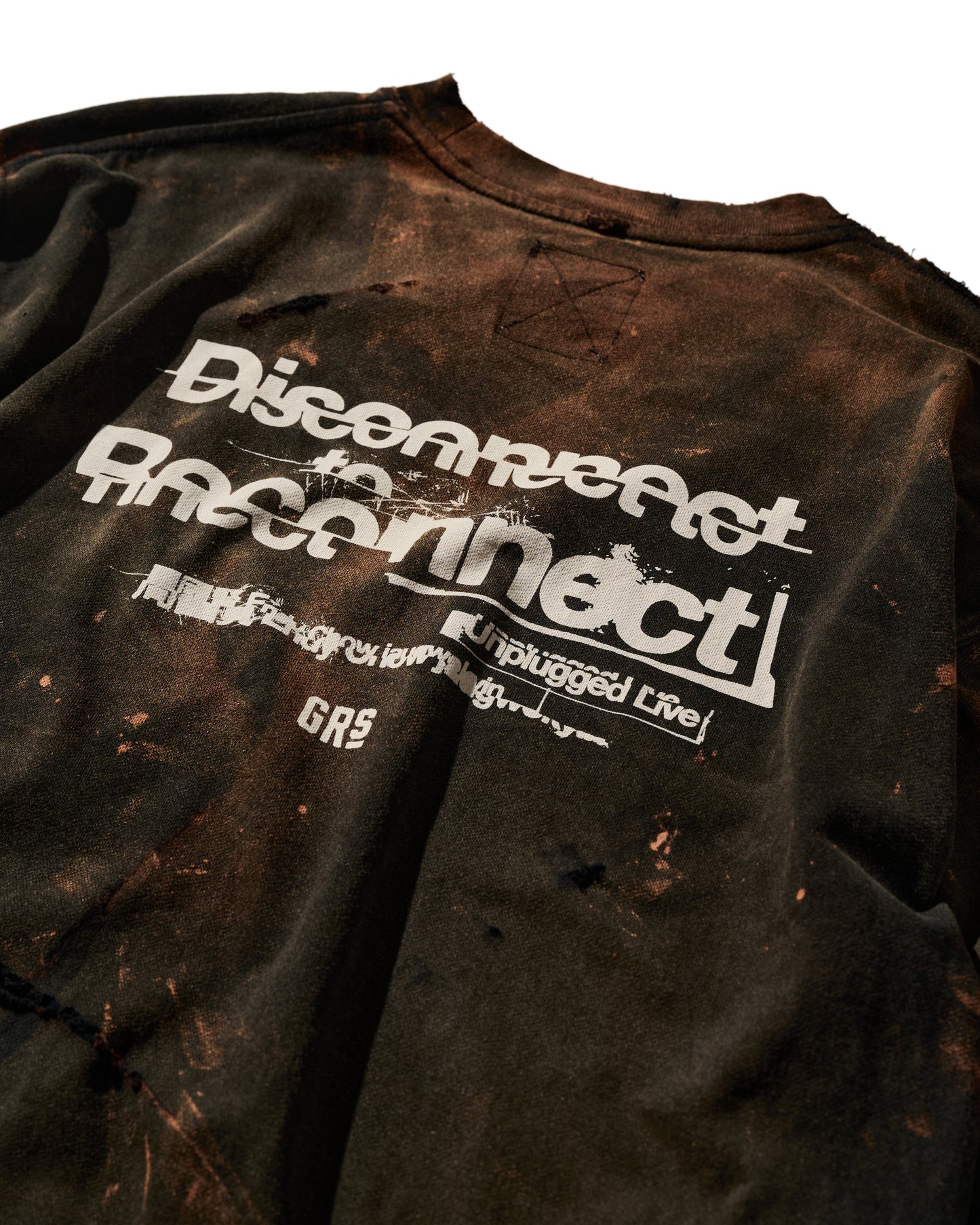 GRS X Disconnect to… Reconnect Themed Sunfaded Heavy Washed Tee