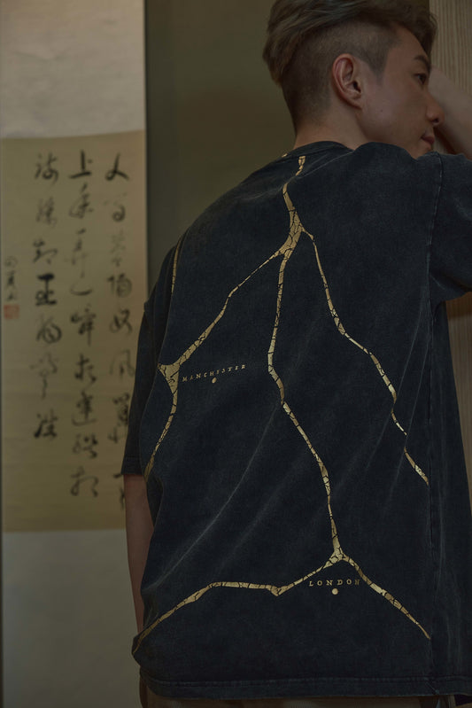 The Journey Begins Kintsugi Print Heavy Washed Tee